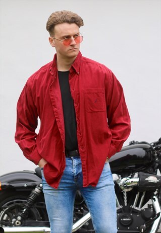 NAUTICA USA LUST RED CORDUROY SHIRT