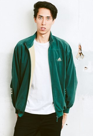 VINTAGE ADIDAS VELVET TRACK JACKET
