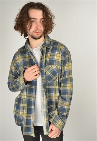 VINTAGE CHECK FLANNEL SHIRT