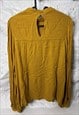 VISCOSE MUSTARD BOHO BLOUSE - M