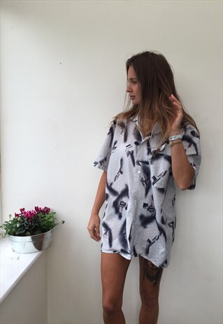 CRAZY PATTERN OVERSIZED RETRO VINTAGE UNISEX FESTIVAL SHIRT