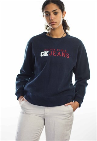 VINTAGE CK CALVIN KLEIN JEANS LOGO SWEATER 90S M 12