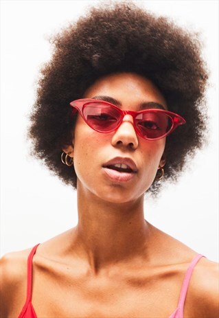 FELICITY - RED CAT EYE SUNGLASSES