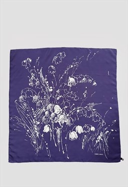 Roberto Capucci 80's Vintage Purple Floral Large Scarf