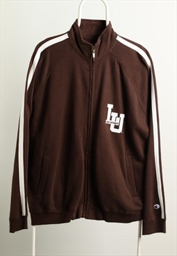 Vintage Champion Lehigh University Zip up Logo Sweatshirt 