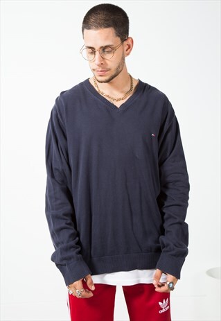 ON SALE VINTAGE 80S TOMMY HILFIGER KNITWEAR JUMPER / S0507