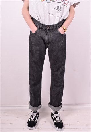 LACOSTE MENS VINTAGE JEANS W36 L32 GREY 90'S