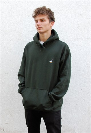 G&G UNISEX FOREST GREEN GOOSE HOOD