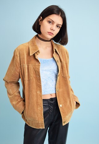 VINTAGE 90'S RETRO CLASSY CORDUROY JACKET