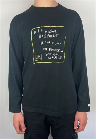 JEAN-MICHEL BASQUIAT 00S PRINCE ST. BLACK T-SHIRT (M)