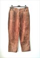 Brown Suede Vintage Festival Burning Man Pants XL