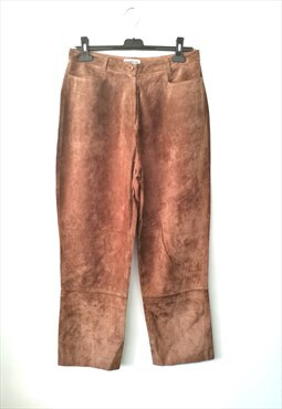 Brown Suede Vintage Festival Burning Man Pants XL