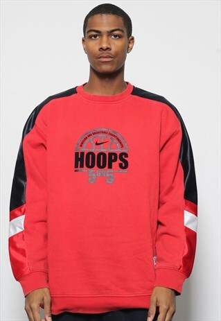 VINTAGE NIKE HOOPS SWEATSHIRT RED