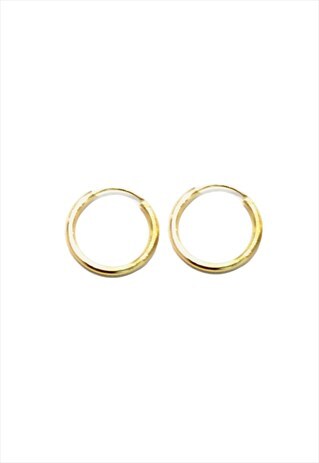 GOLD STAINLESS STEEL HOOP EARRINGS