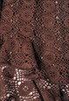 VINTAGE Y2K TOP FAIRYCORE BROWN LACE