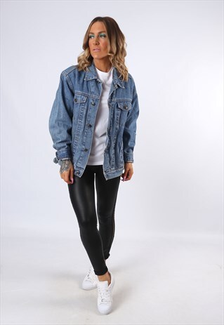 DENIM JACKET FLAGSHIP OVERSIZED FITTED UK 16 (43W)