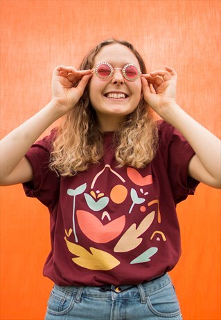 PRINTED DILLY-DALLY TEE, ORGANIC