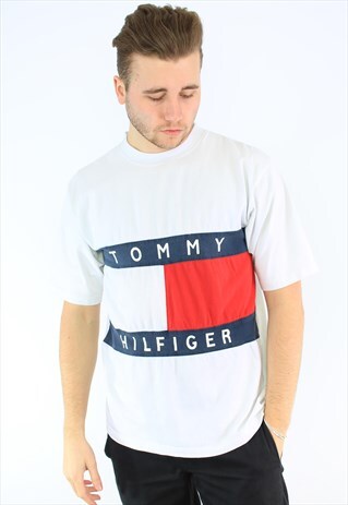 TOMMY HILFIGER VINTAGE SPELLOUT FLAG SS T-SHIRT