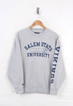 Vintage Jansport Salem State University Sweater Grey Large
