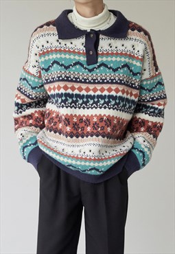 Men's floral sweater