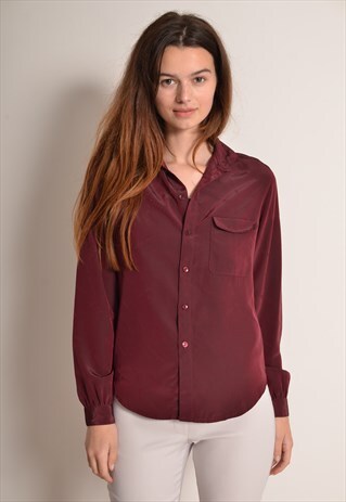 VINTAGE 90S IRIDESCENT RED ESPRESSO SHIRT