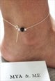 Mya Anklet 925 Sterling Silver in Black