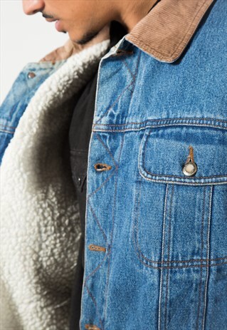 VINTAGE 80S WRANGLER SHEARLING SHEEPSKIN JACKET S1569