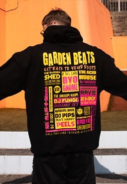 Garden Beats Men's Festival Poster Hoodie