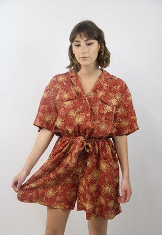 VINTAGE PATTERNED PLAYSUIT