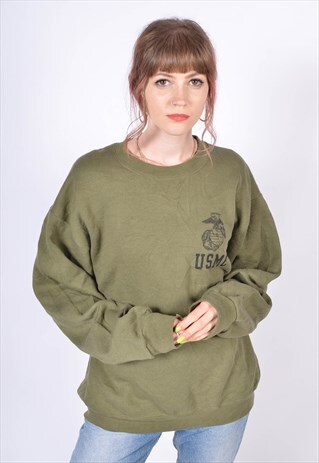 VINTATE UNITED STATES MARINES SWEATSHIRT GREEN