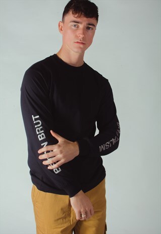LONG SLEEVE T-SHIRT WITH REFLECTIVE SLEEVE PRINT