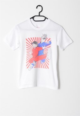 Y2K White Graphic Anime T-Shirt Petite