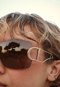 Vintage rare Christian Dior swarovski detail sunglasses 