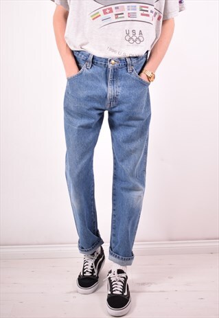 WRANGLER MENS VINTAGE JEANS W33 L30 BLUE 90S