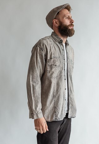 VINTAGE 90S GRUNGE ACID WASH SHIRT