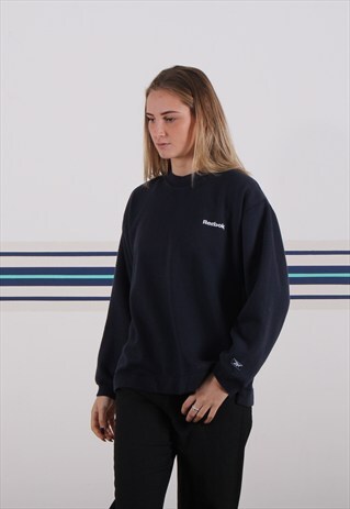 NAVY REEBOK SWEATSHIRT