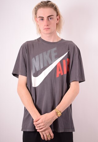 NIKE MENS VINTAGE T-SHIRT TOP XL GREY 90S