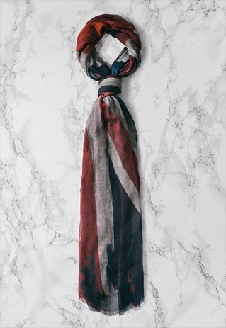 MENS UNION JACK VINTAGE STYLE LONG DETAIL SCARF
