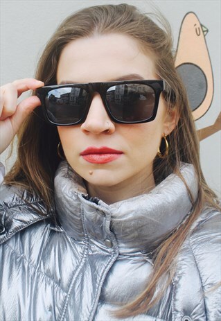 VINTAGE STYLE UNISEX BLACK WAYFARER SUNGLASSES