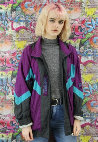 VINTAGE 90S SHELL JACKET / WINDBREAKER. UNISEX SPORTSWEAR.