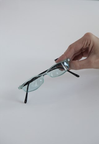 VINTAGE SMOKE BLUE-GREEN FRAME, BLACK TEMPLES