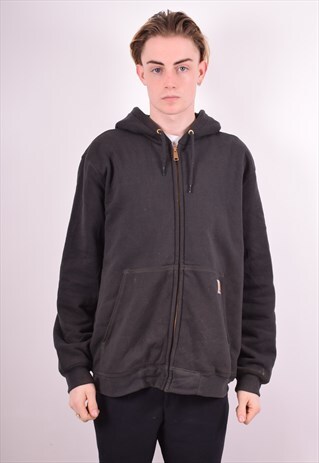 CARHARTT MENS VINTAGE HOODIE JACKET LARGE BLACK 90S