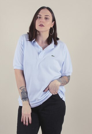 VINTAGE BLUE LACOSTE POLO T-SHIRT /A1086