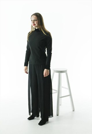 BLACK LONG SLEEVE SWEATER / BASIC BLACK TURTLENECK