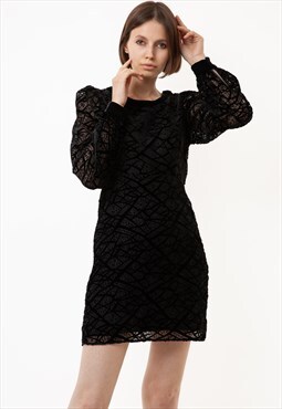 & Other Stories Mini Black Lace Lined Dress 4306 Mini Black