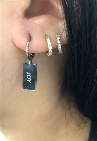 SILVER JOY HOOP EARRINGS