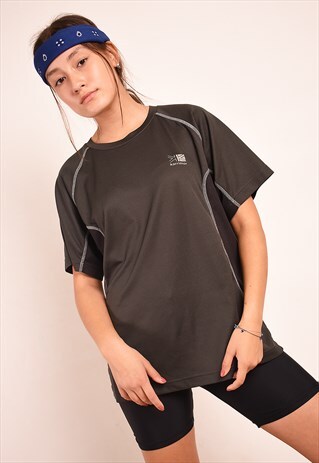 Y2K RETRO KARRIMOR ATHLEISURE SPORTS T-SHIRT TEE IN BLACK