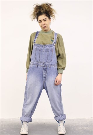 VINTAGE BLUE DENIM DUNGAREES