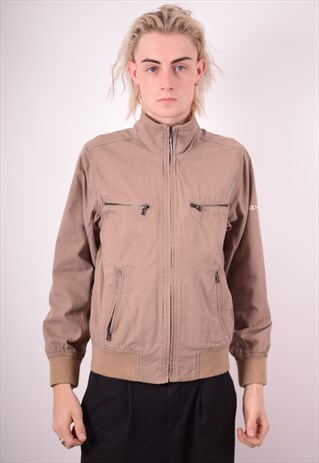 CHAMPION MENS VINTAGE JACKET SMALL BROWN 90S