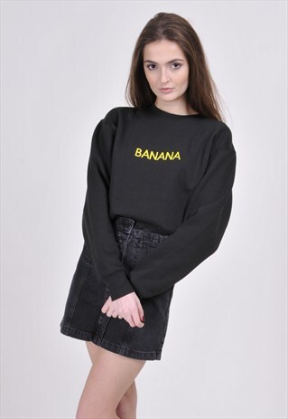 BLACK BANANA SWEATSHIRT - EMBROIDERED